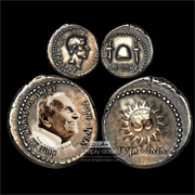 Simply Dada - Collections - Dadaful - Echo Imago - Dada In The Brands - Julius Caesar Roman Imperial Coin