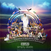 Simply Dada - Gallery - Sadhu Vaswani Birthday Design - Meatless Day - International Animal Rights Day